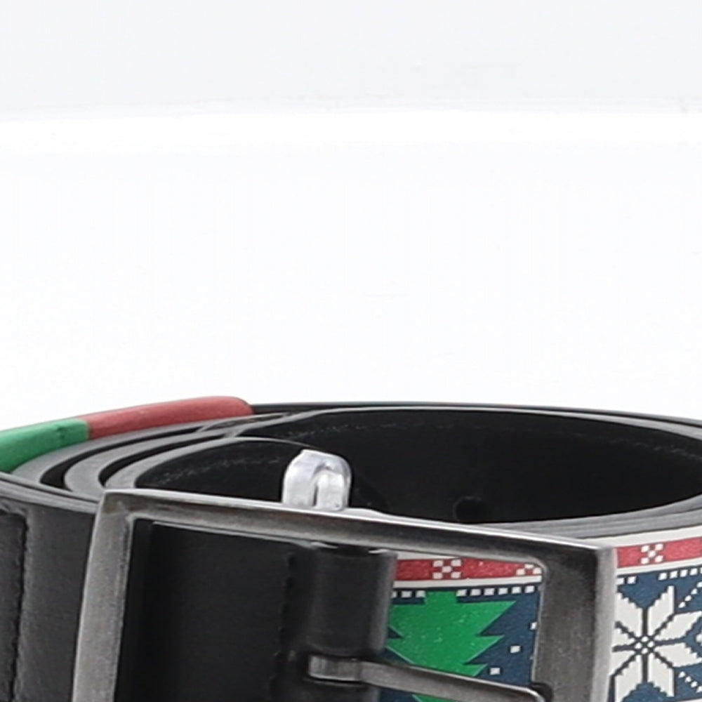 Preworn Mens Multicoloured Fair Isle Leather Dress Belt Belt One Size - Christmas, Reversible