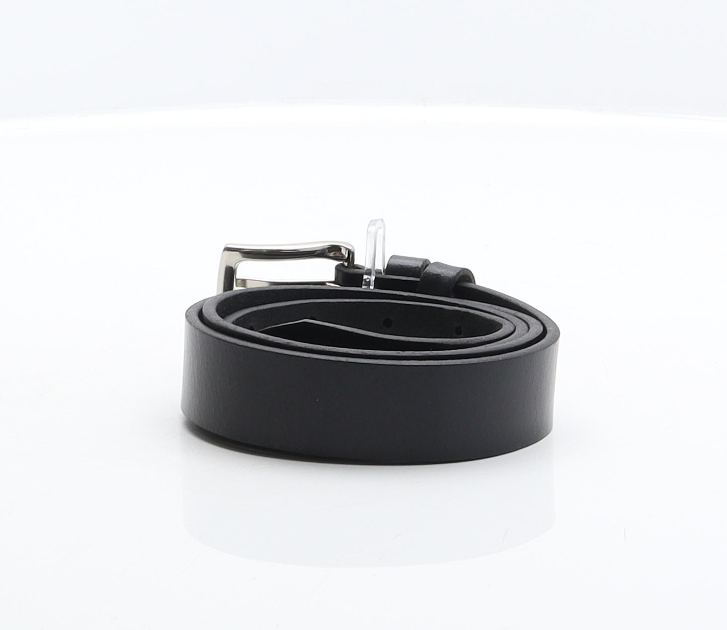 Marks and Spencer Mens Black Solid Leather Dress Belt Belt Size 34