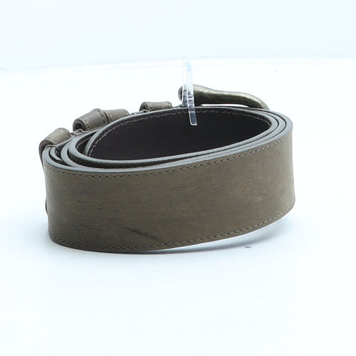 Autograph Womens Brown Solid Leather Dress Belt Belt Size S
