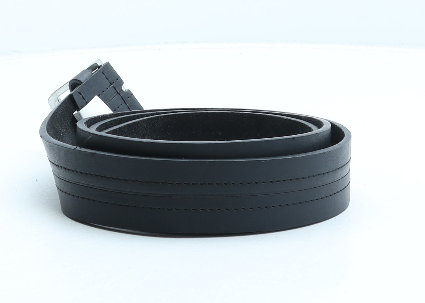 Pegasus Mens Black Solid Leather Dress Belt Belt One Size