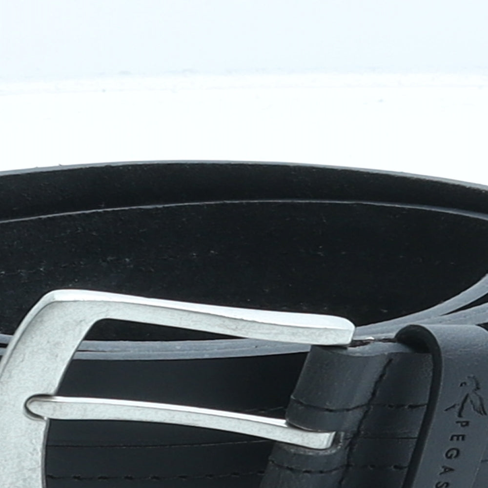 Pegasus Mens Black Solid Leather Dress Belt Belt One Size