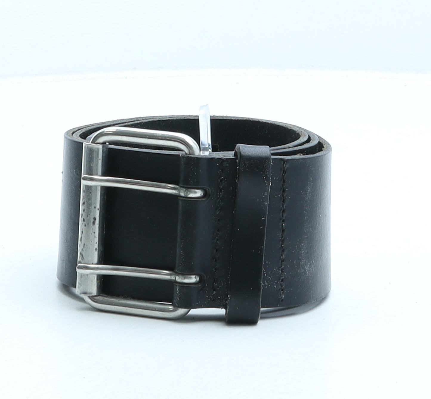 NEXT Womens Black Solid Leather Fashion Belt Belt Size 12