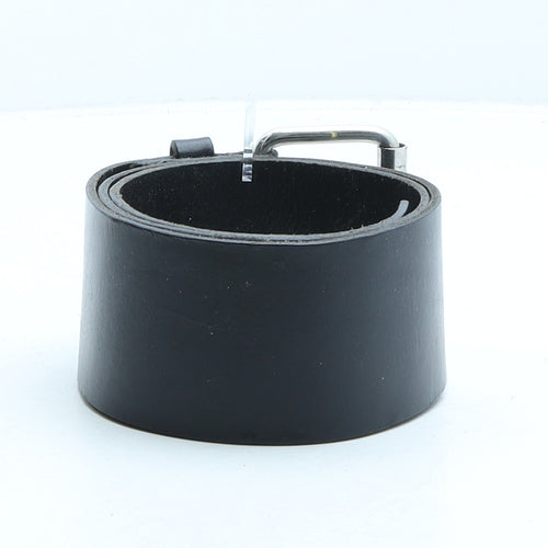 NEXT Womens Black Solid Leather Fashion Belt Belt Size 12