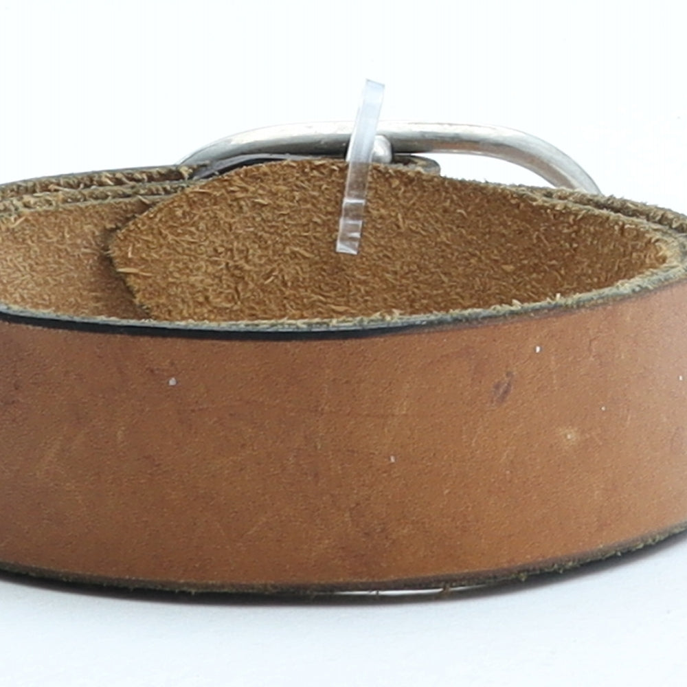 Magama Mens Brown Solid Leather Dress Belt Belt Size 40