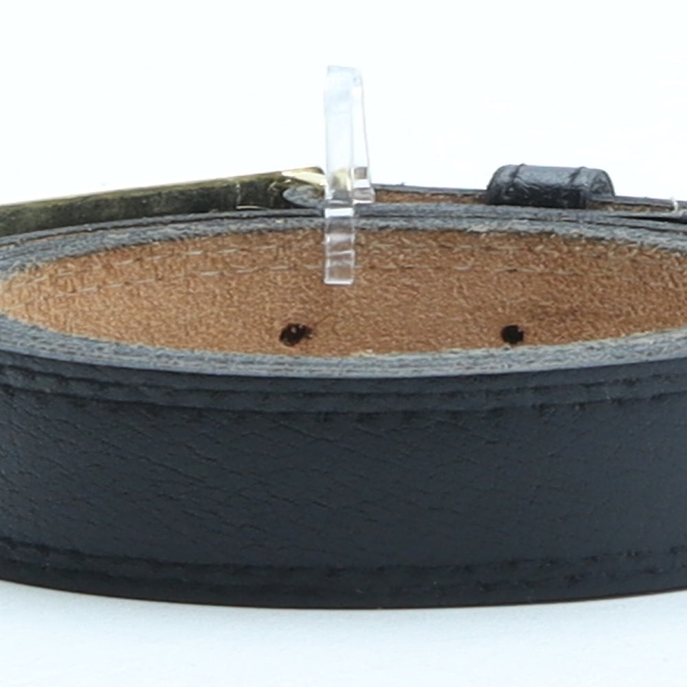 Hornes Mens Black Solid Leather Dress Belt Belt Size 34