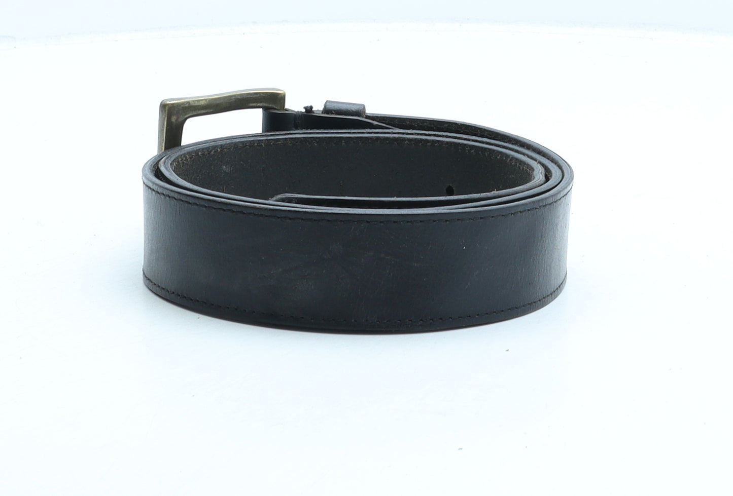 Sophos Mens Black Solid Leather Dress Belt Belt Size L