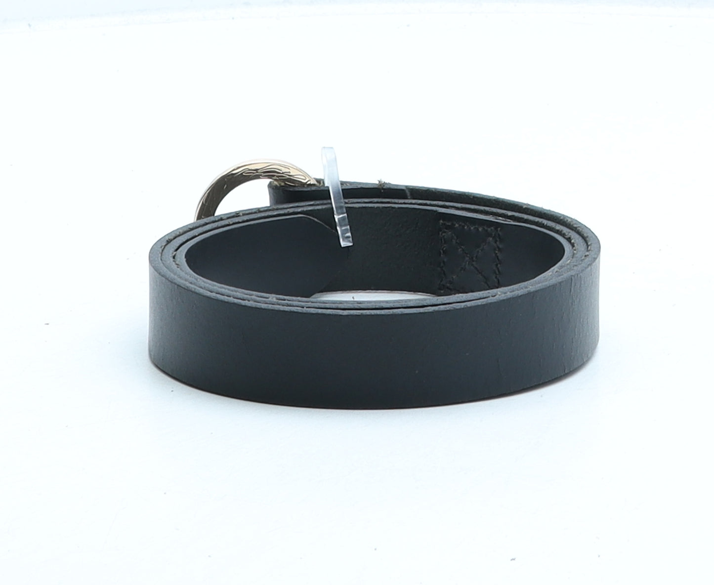 NEXT Womens Black Solid Leather Basic Belt Belt Size M