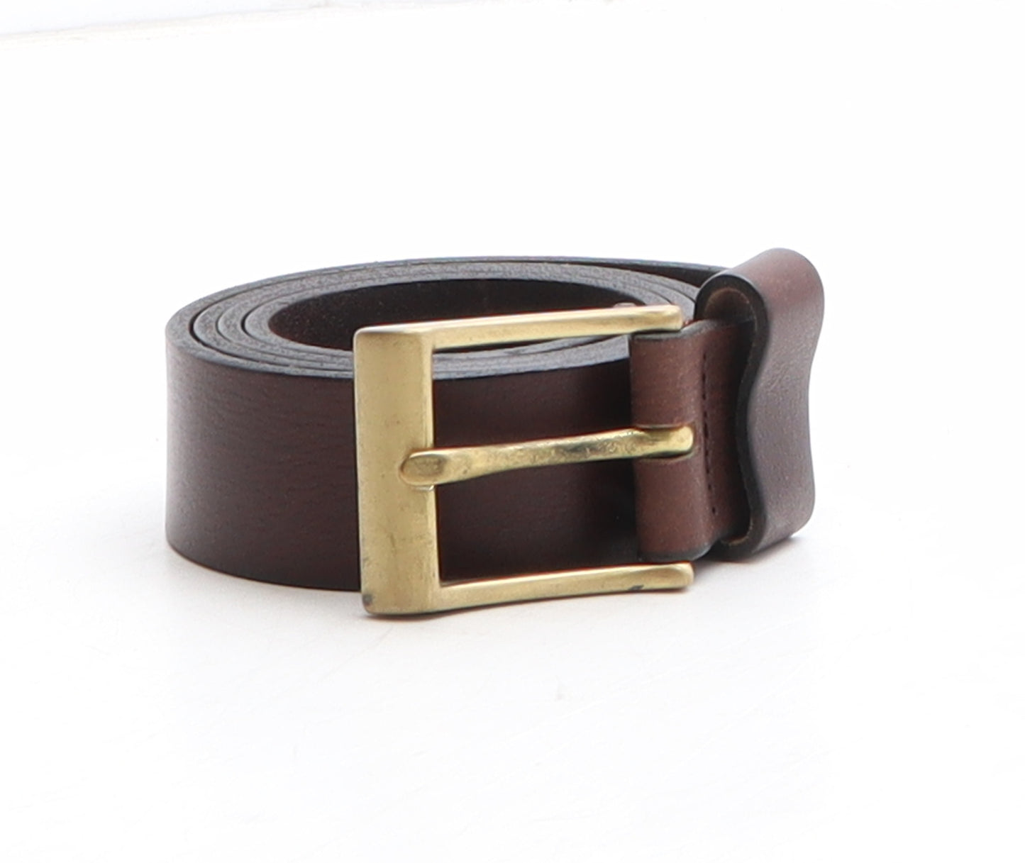 Regent Mens Brown Solid Leather Dress Belt Belt Size M