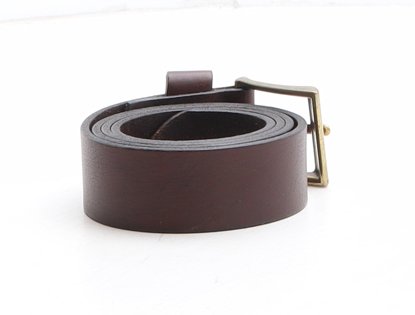 Regent Mens Brown Solid Leather Dress Belt Belt Size M