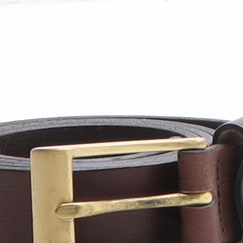 Regent Mens Brown Solid Leather Dress Belt Belt Size M