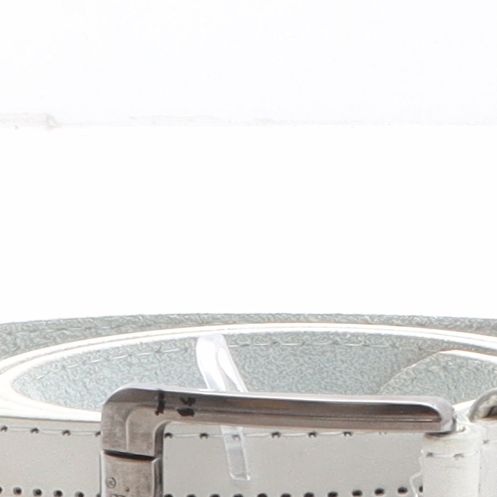 Diesel Womens Ivory Geometric Leather Basic Belt Belt One Size