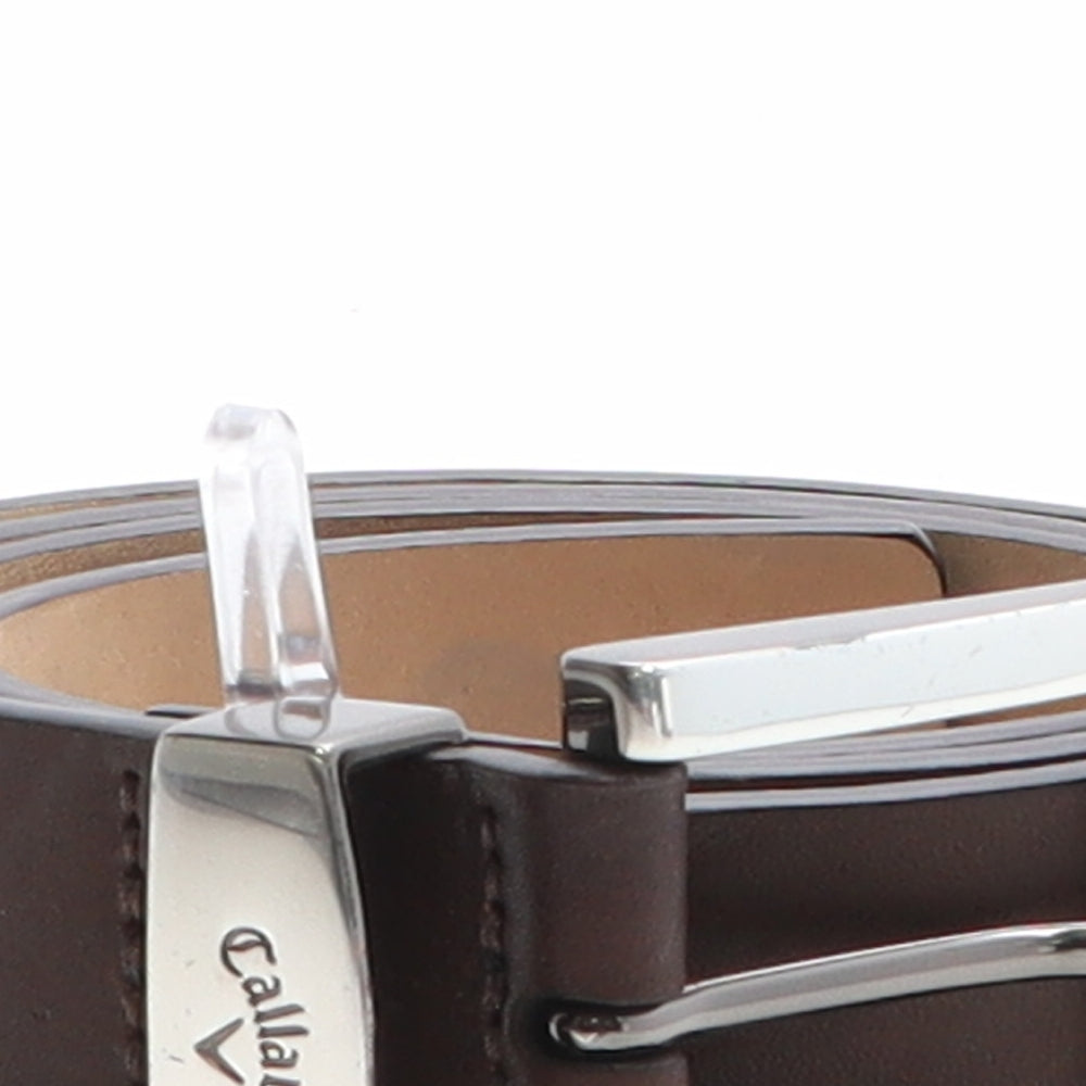 Callaway Mens Brown Solid Leather Dress Belt Belt Size 32