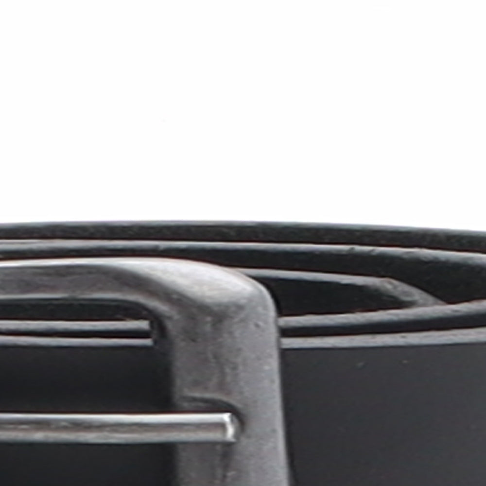 John Lewis Womens Black Solid Leather Basic Belt Belt Size S