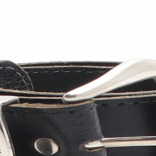 Diesel Womens Black Solid Leather Basic Belt Belt One Size