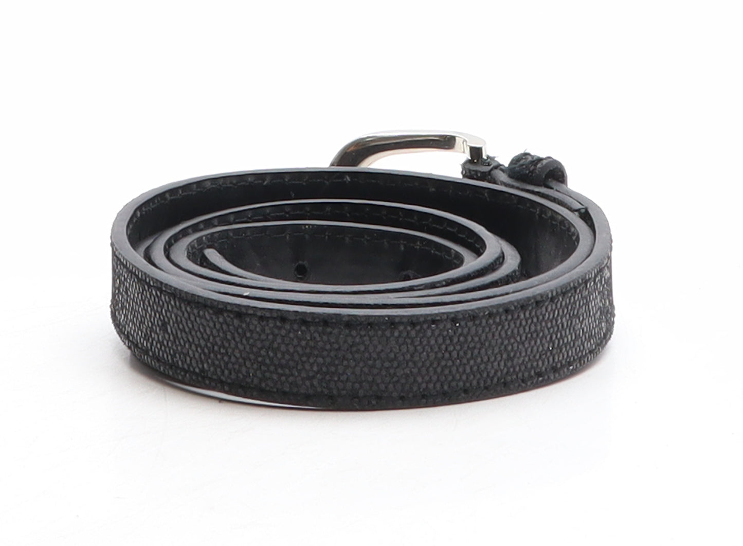George Womens Black Solid Polyethylene Adjustable Belt Belt Size L
