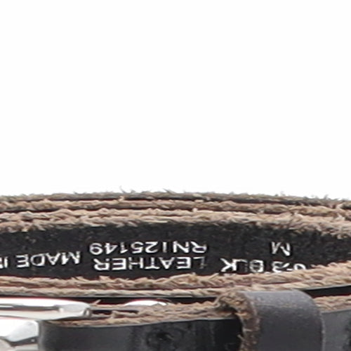 Topshop Womens Black Solid Leather Basic Belt Belt Size M