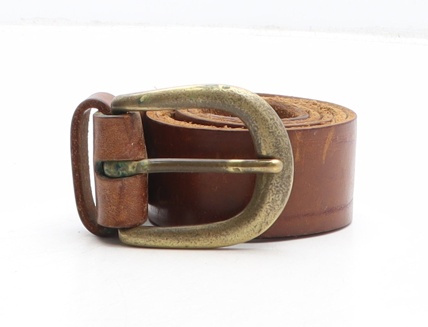 Smirnoff Mens Brown Solid Leather Dress Belt Belt One Size