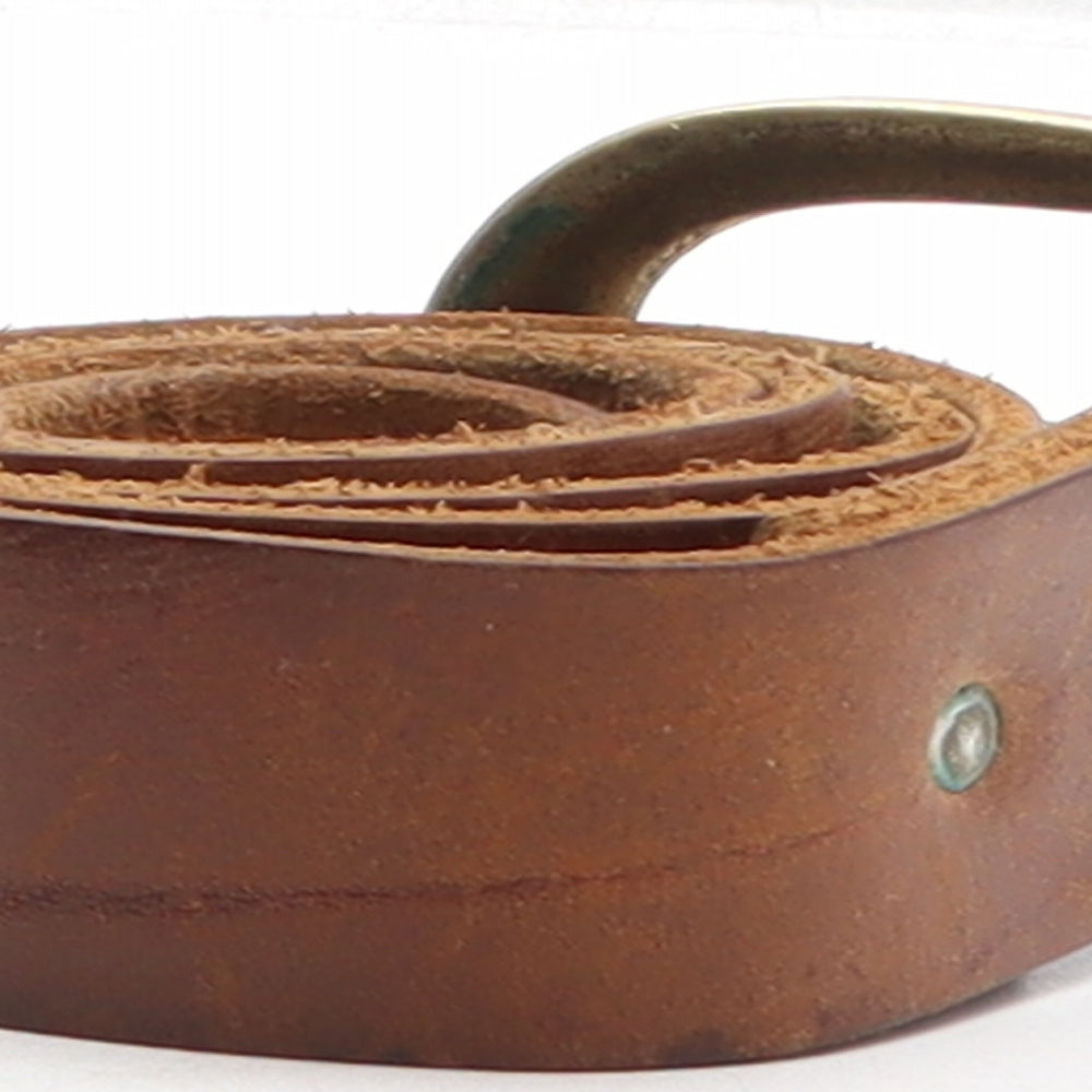 Smirnoff Mens Brown Solid Leather Dress Belt Belt One Size