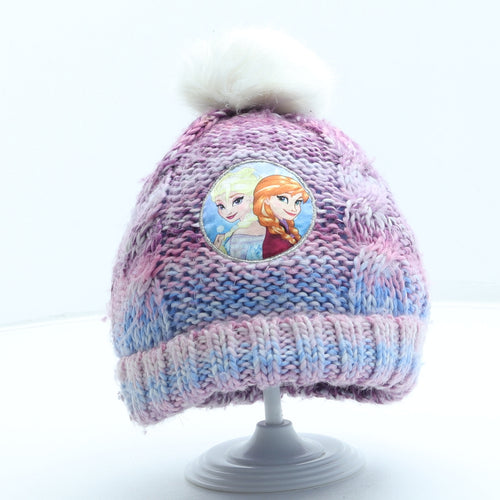 George Girls Pink Acrylic Bobble Hat One Size - Frozen