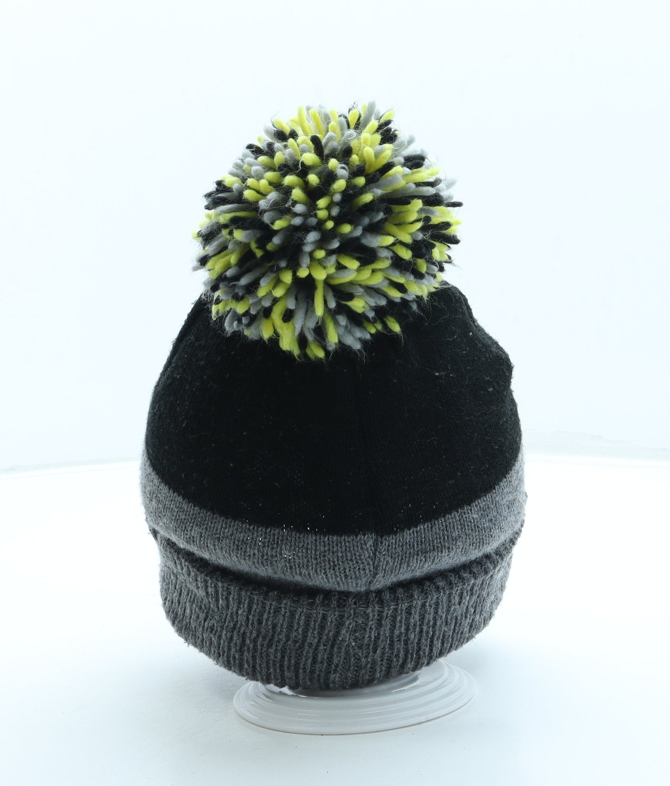 George Boys Grey Acrylic Bobble Hat One Size - Batman