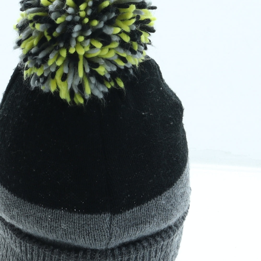 George Boys Grey Acrylic Bobble Hat One Size - Batman