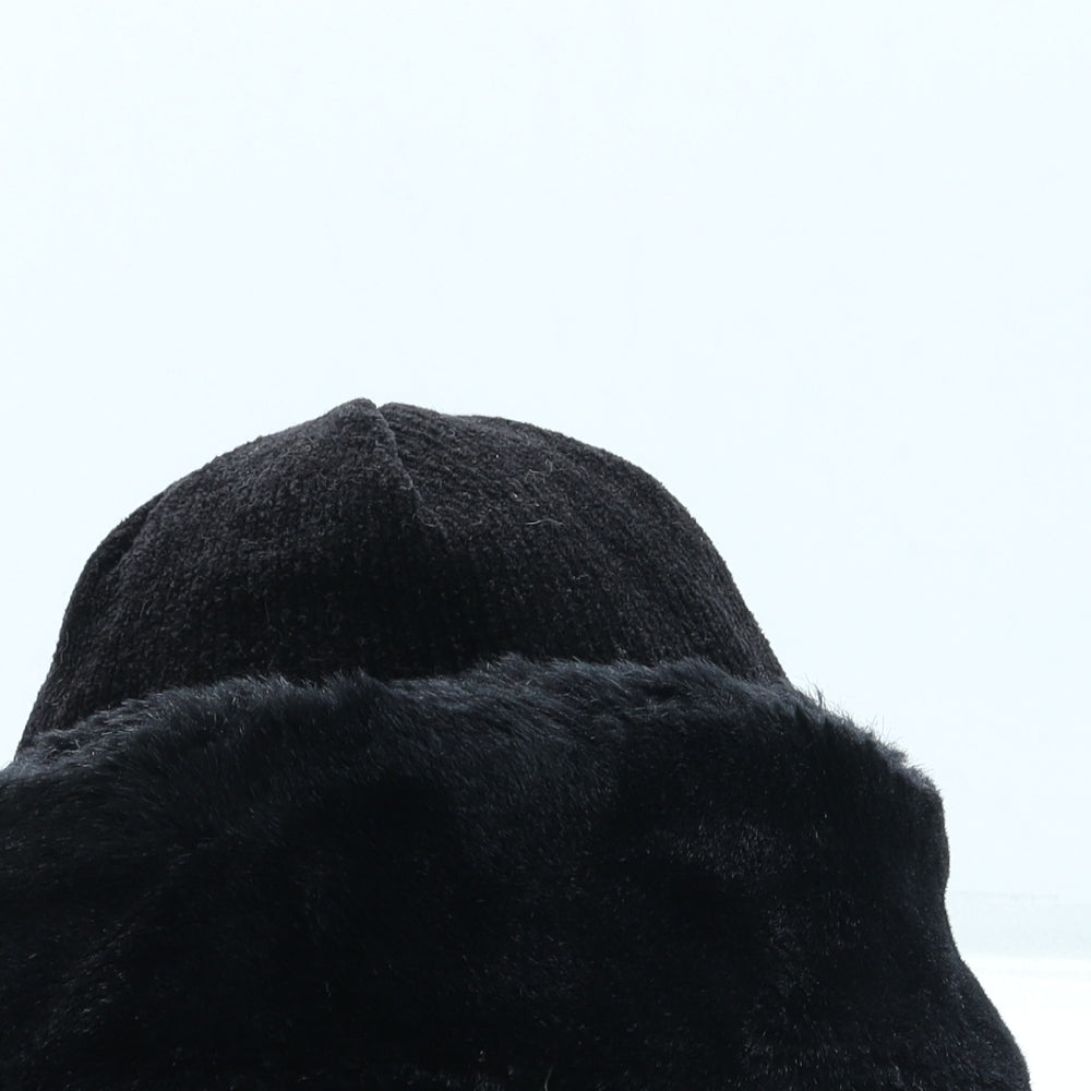 Boots Womens Black Acrylic Beanie One Size