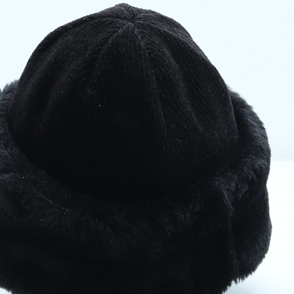 Boots Womens Black Acrylic Beanie One Size