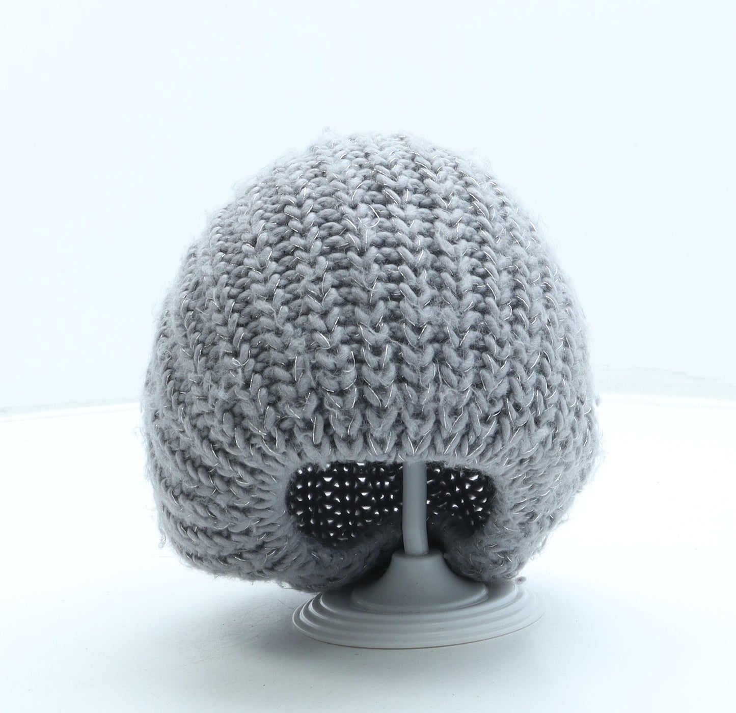 New Look Womens Grey Acrylic Beanie One Size