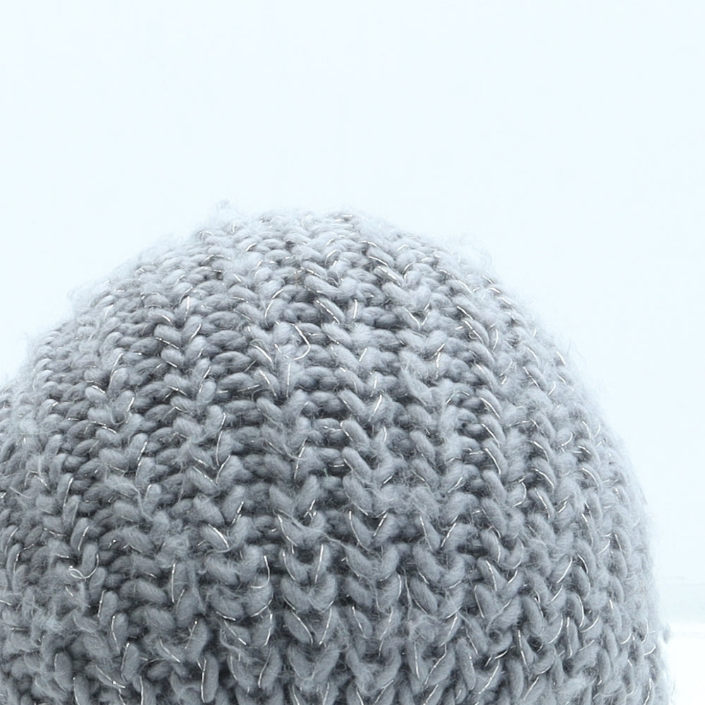 New Look Womens Grey Acrylic Beanie One Size