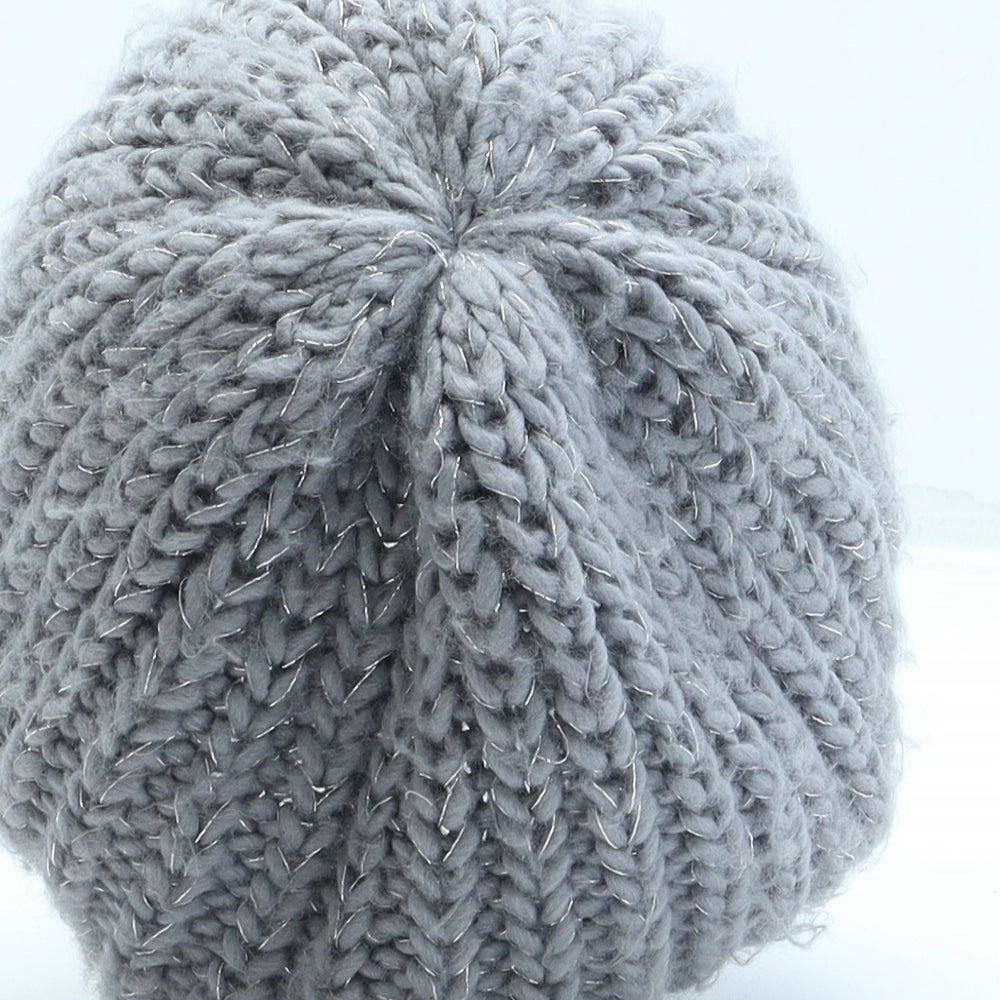New Look Womens Grey Acrylic Beanie One Size