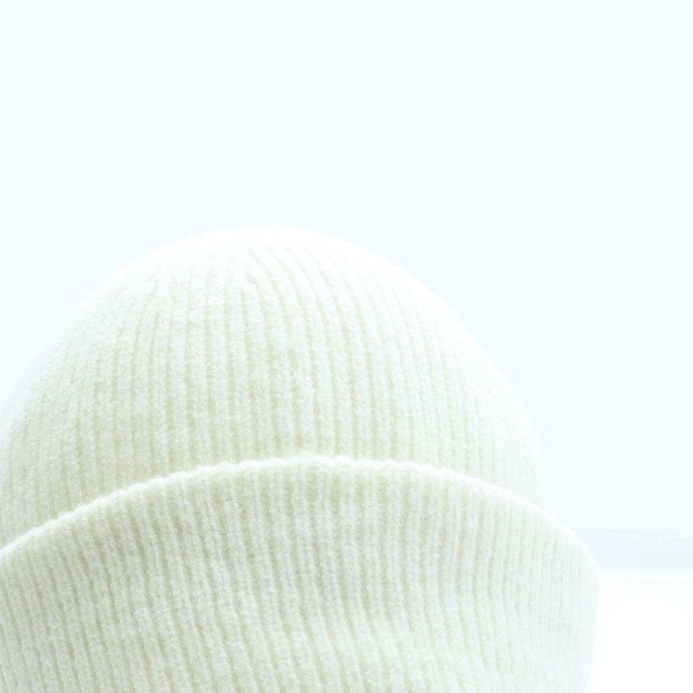 Primark Womens Ivory Polyester Beanie One Size