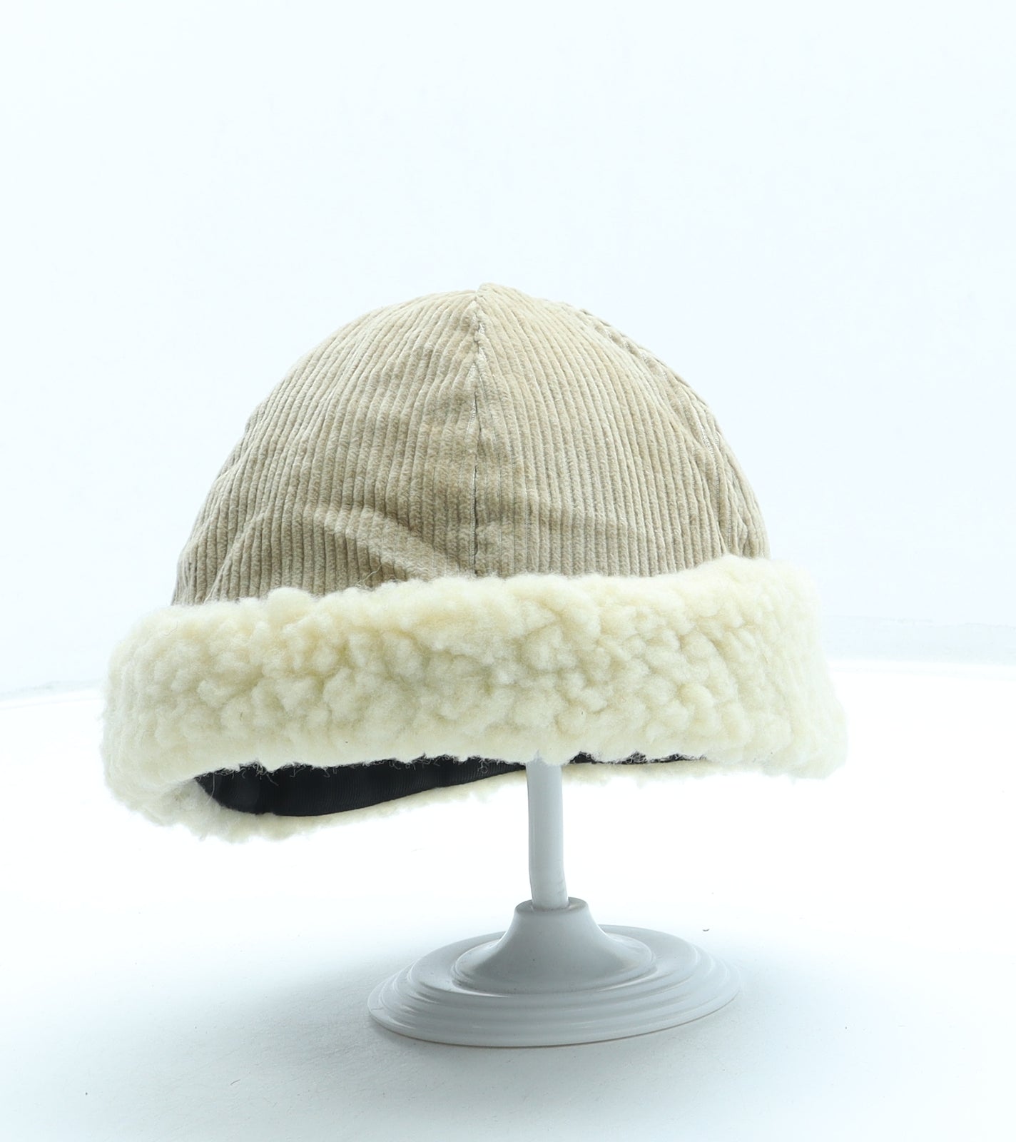SheIn Womens Beige Cotton Docker Cap One Size
