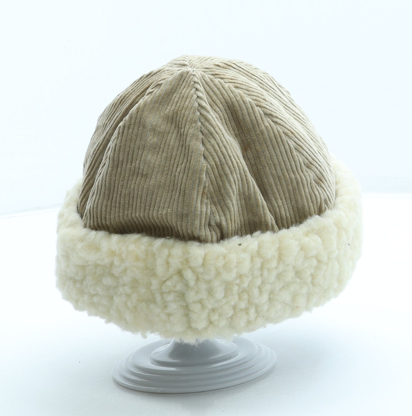 SheIn Womens Beige Cotton Docker Cap One Size