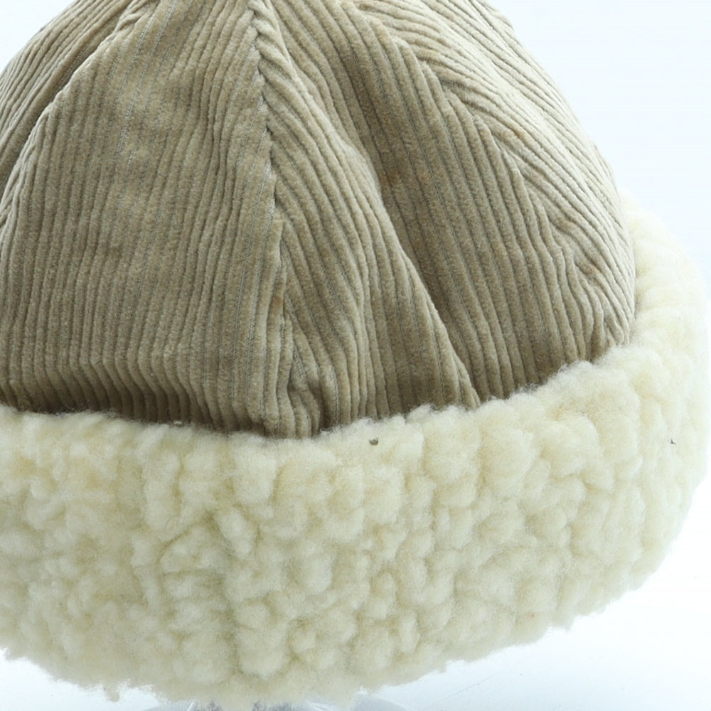 SheIn Womens Beige Cotton Docker Cap One Size