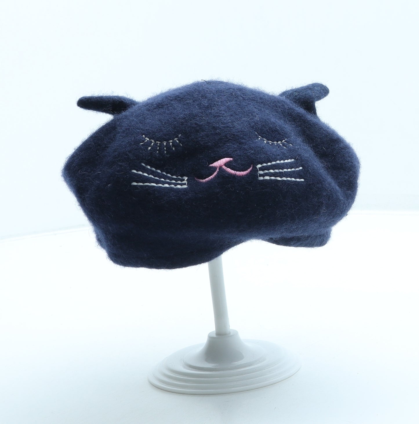 NEXT Girls Blue Wool Beret One Size - Cat