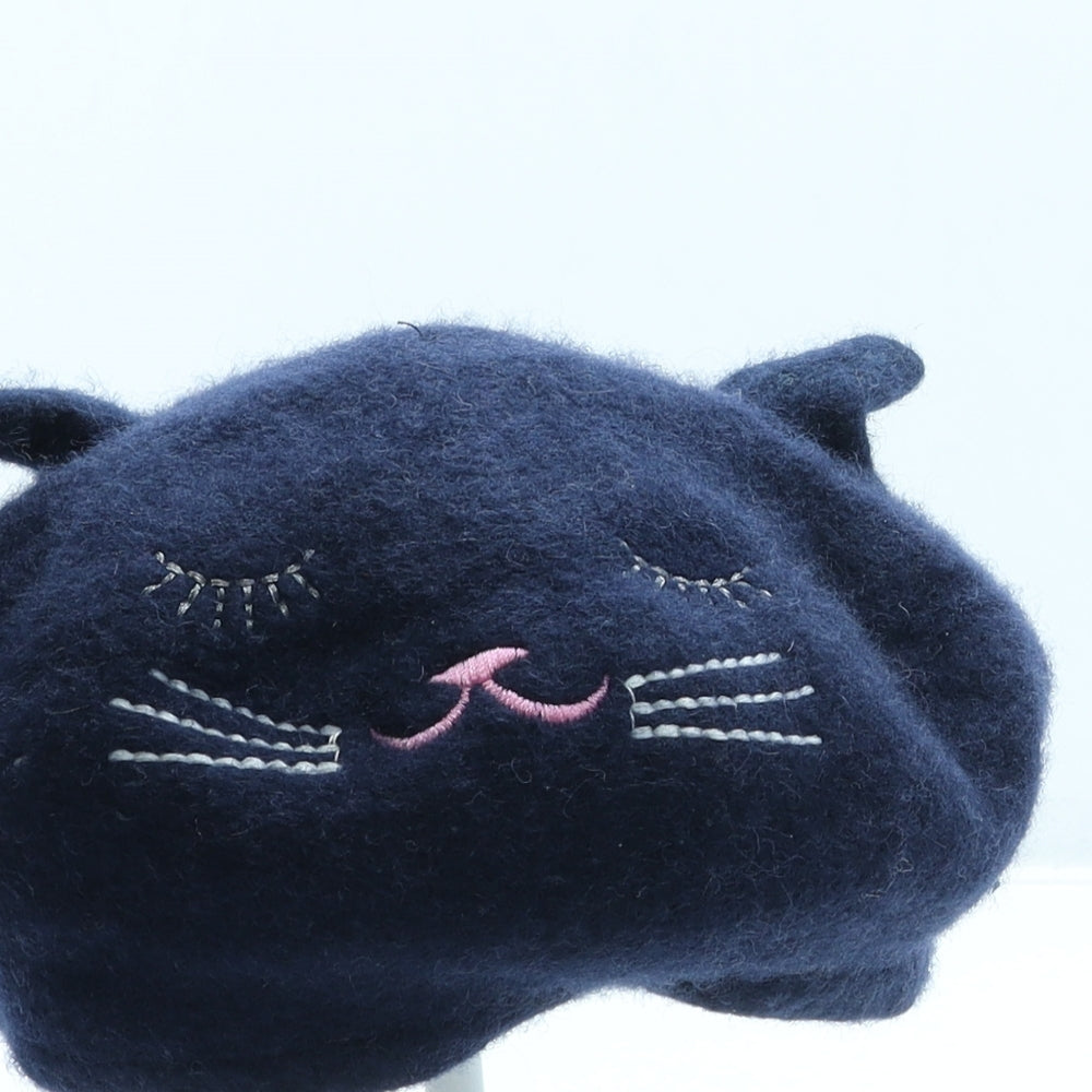 NEXT Girls Blue Wool Beret One Size - Cat