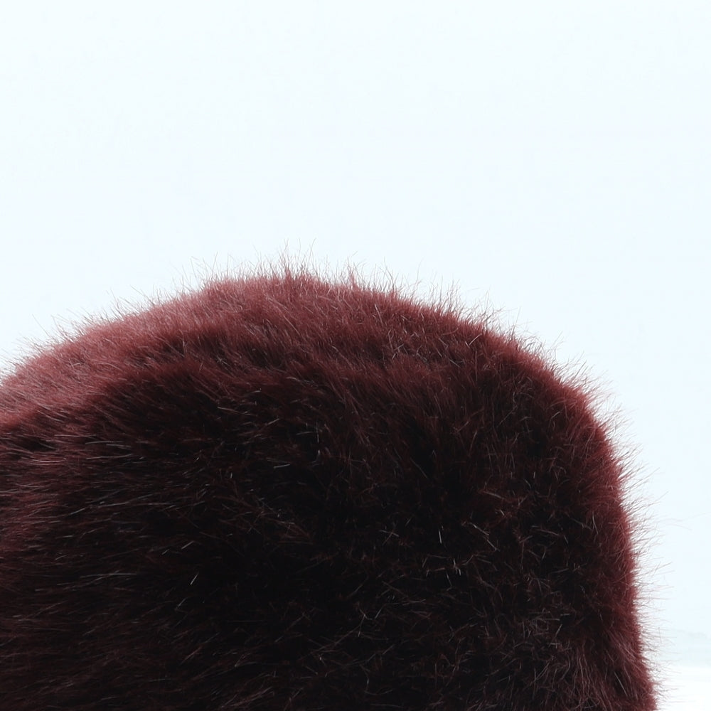 Accessorize Womens Red Faux Fur Cossack One Size