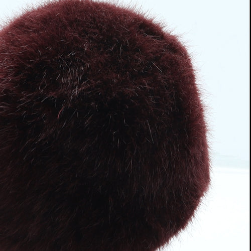 Accessorize Womens Red Faux Fur Cossack One Size
