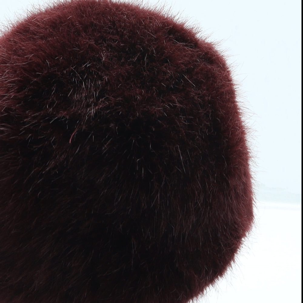 Accessorize Womens Red Faux Fur Cossack One Size