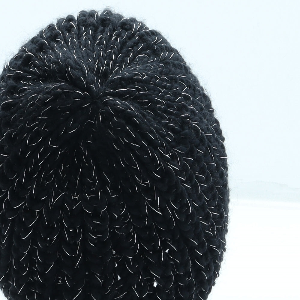 Primark Womens Black Acrylic Beanie One Size