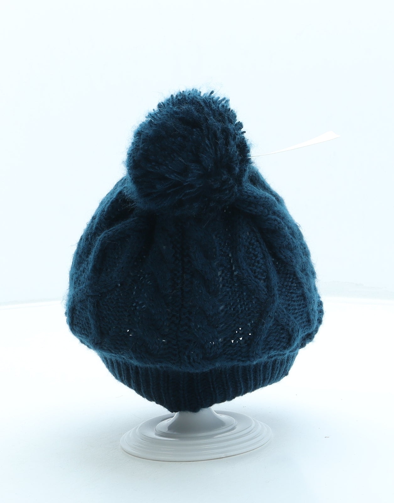 New Look Womens Blue Acrylic Bobble Hat One Size - Pom Pom
