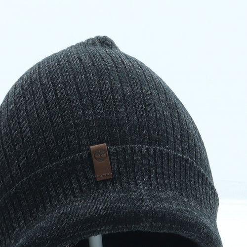 Timberland Mens Black Acrylic Beanie Size S