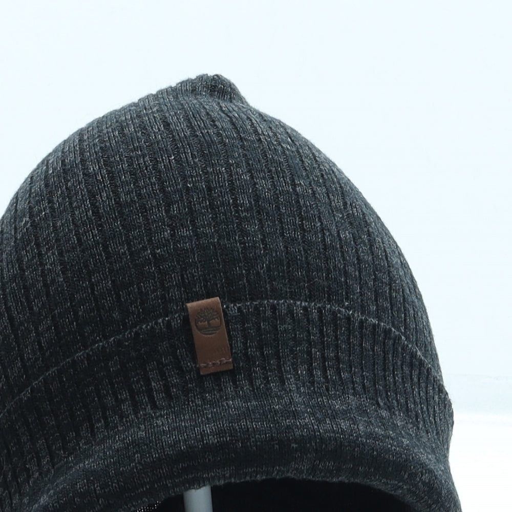 Timberland Mens Black Acrylic Beanie Size S