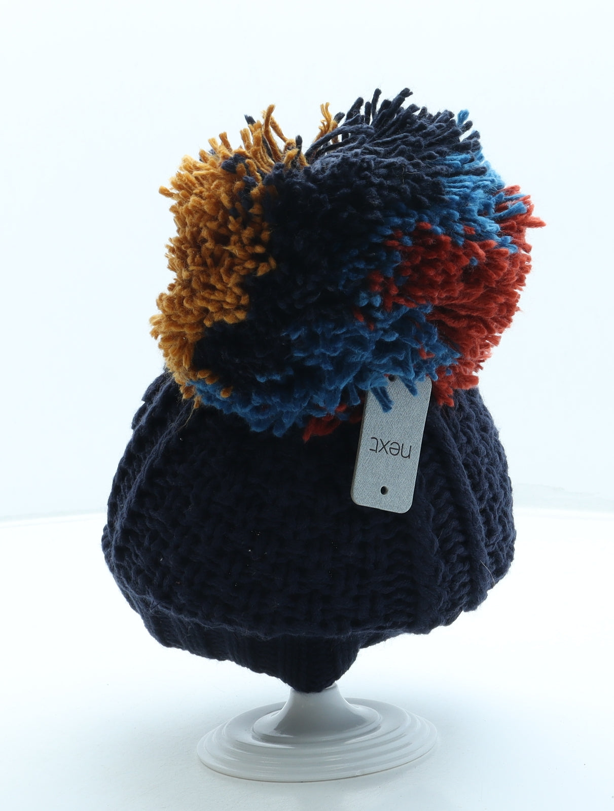 NEXT Boys Blue Acrylic Bobble Hat One Size - Pom Pom