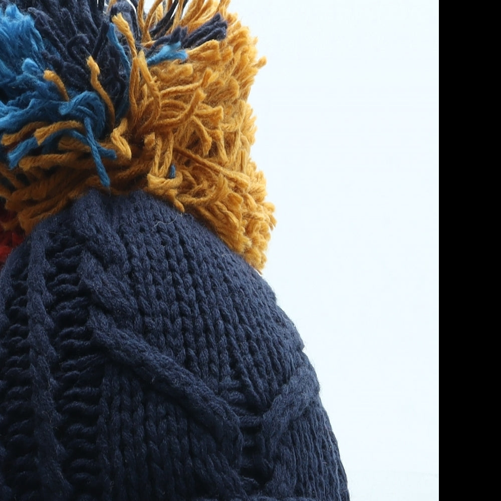 NEXT Boys Blue Acrylic Bobble Hat One Size - Pom Pom