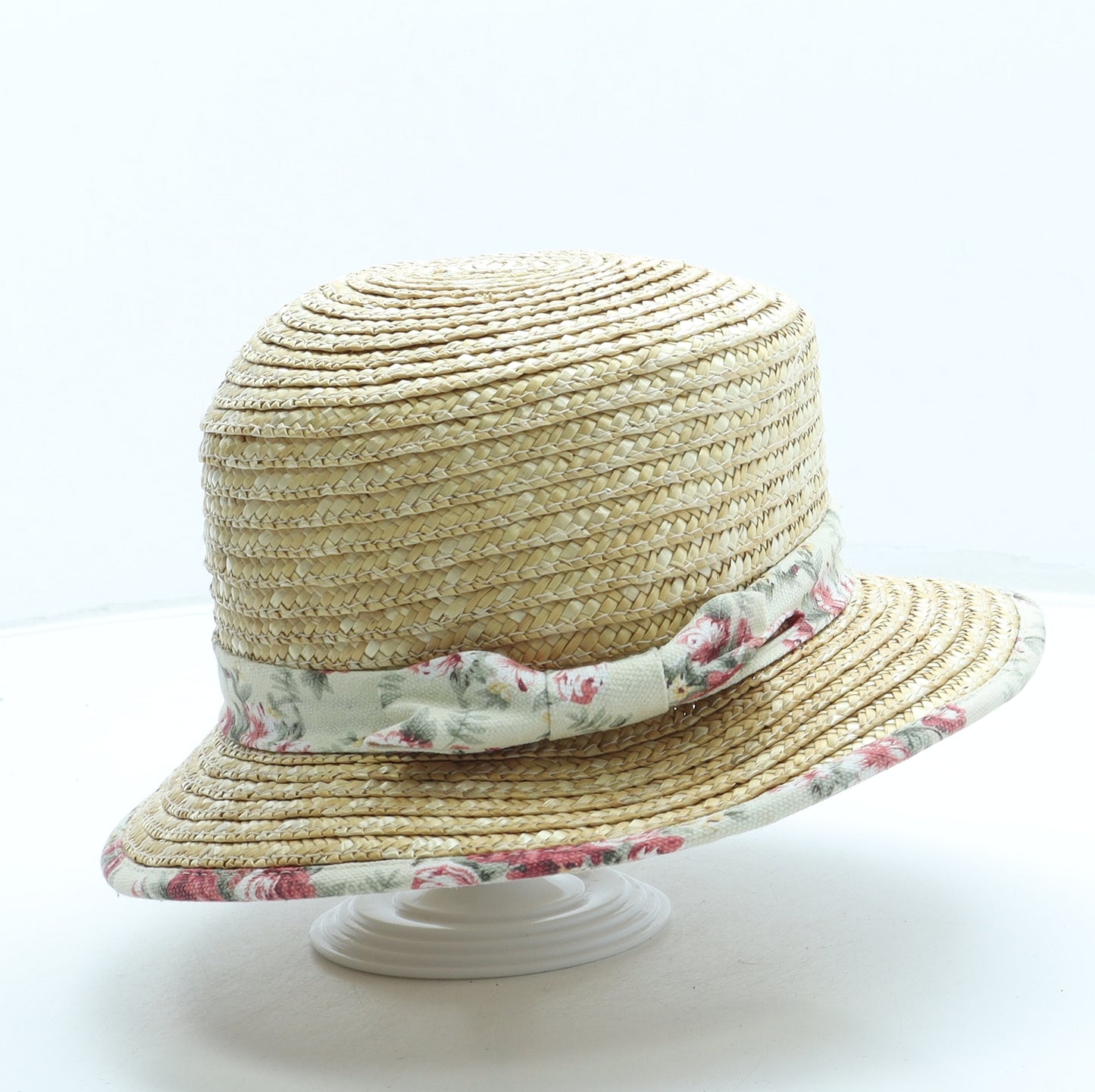 Atmosphere Womens Beige Floral Straw Sun Hat One Size