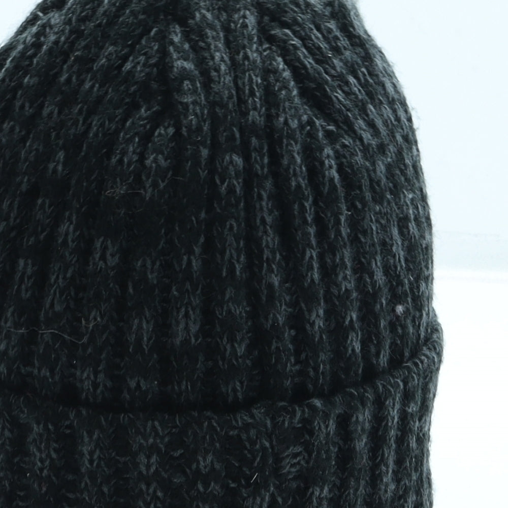 LA to SF Mens Black Acrylic Beanie One Size
