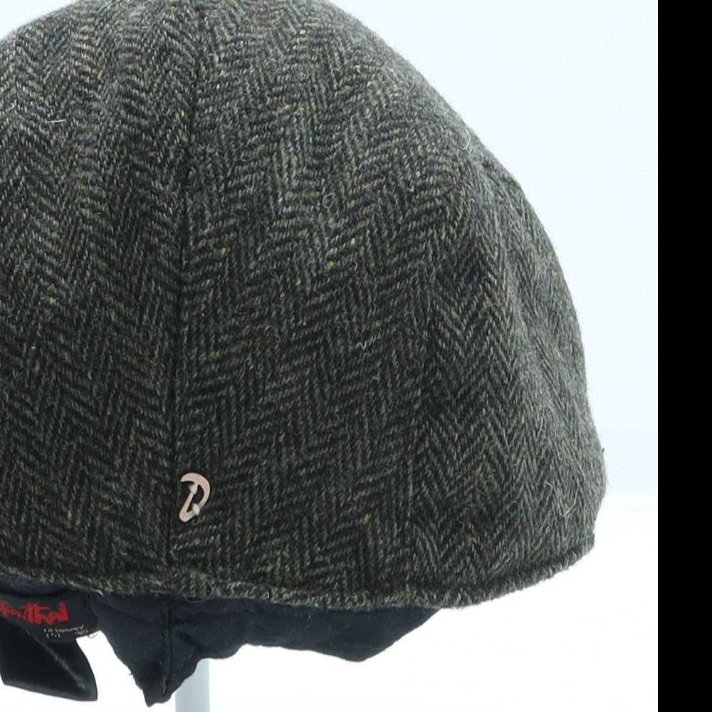 Diefenthal Mens Green Viscose Flat Cap Size M
