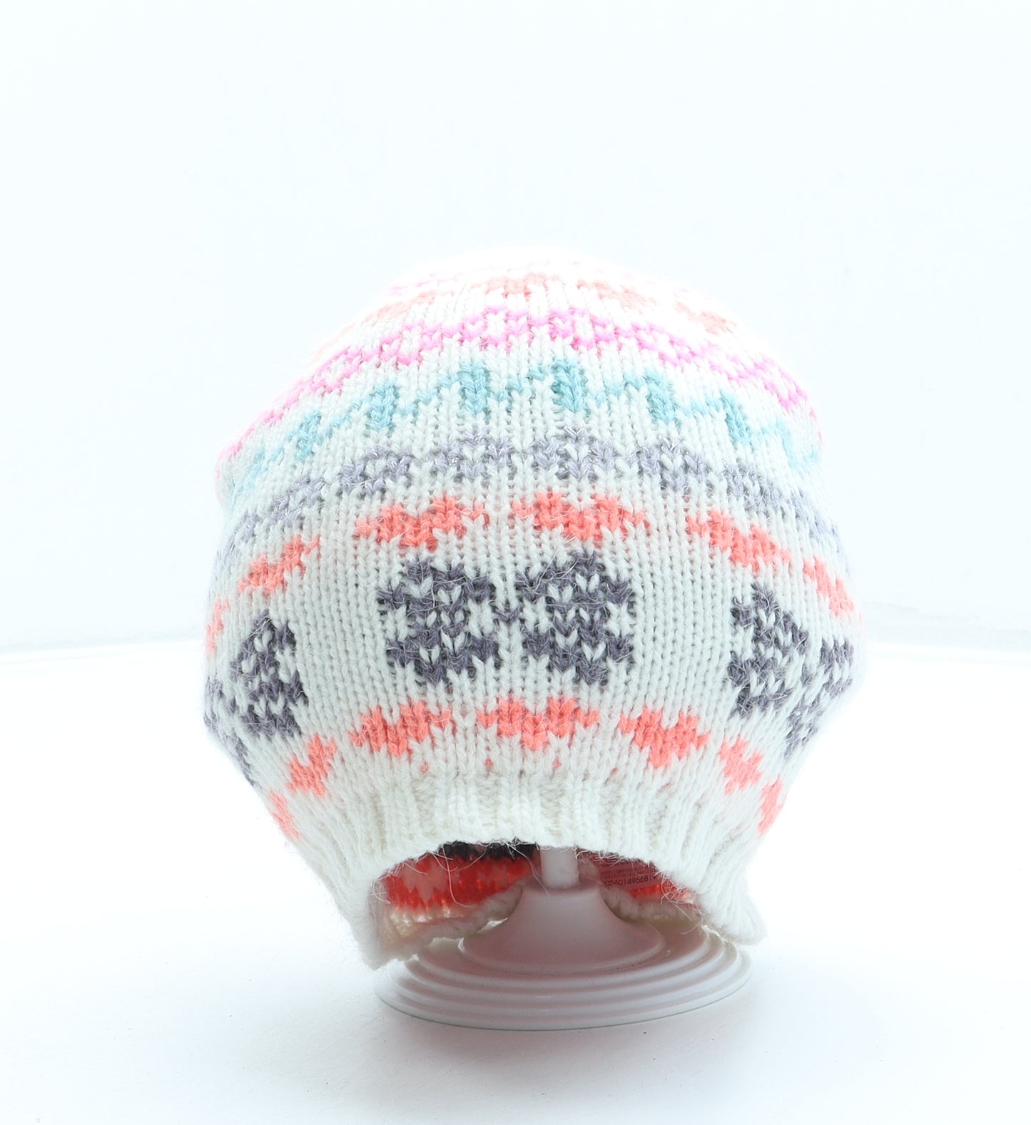 TU Womens Multicoloured Fair Isle Acrylic Beanie One Size