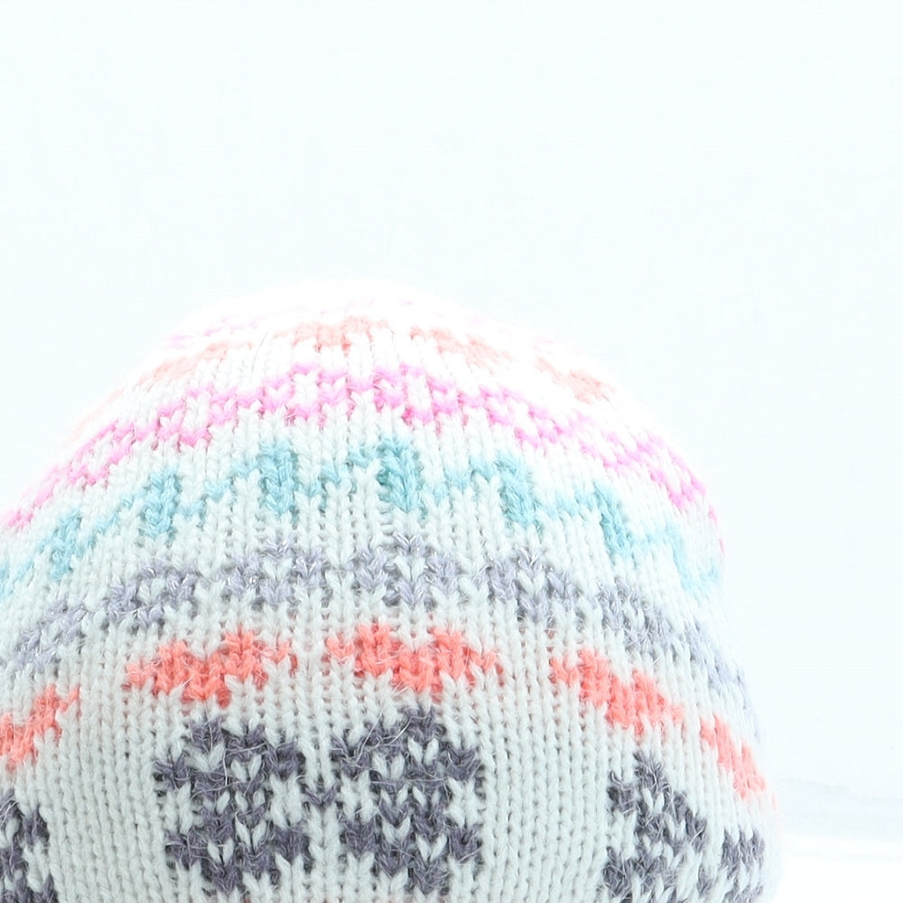 TU Womens Multicoloured Fair Isle Acrylic Beanie One Size